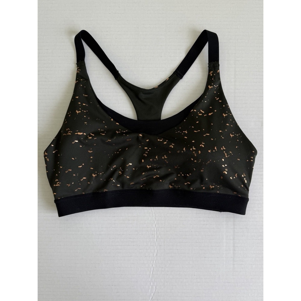 Champion C9 Racerback Sports Bra Dark Green with Gold Detail Size XL